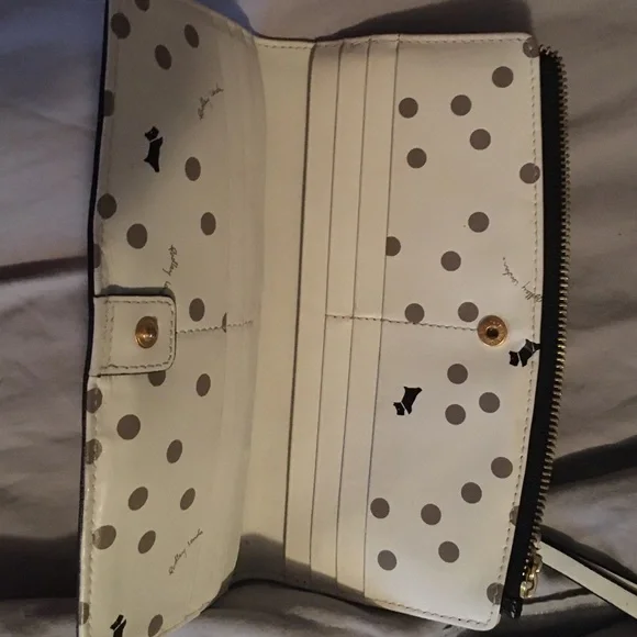 NWOT: RADLEY LONDON BLACK&WHITE LARGE BIFOLD MATINEE  WALLET-PURSE - Picture 3 of 8